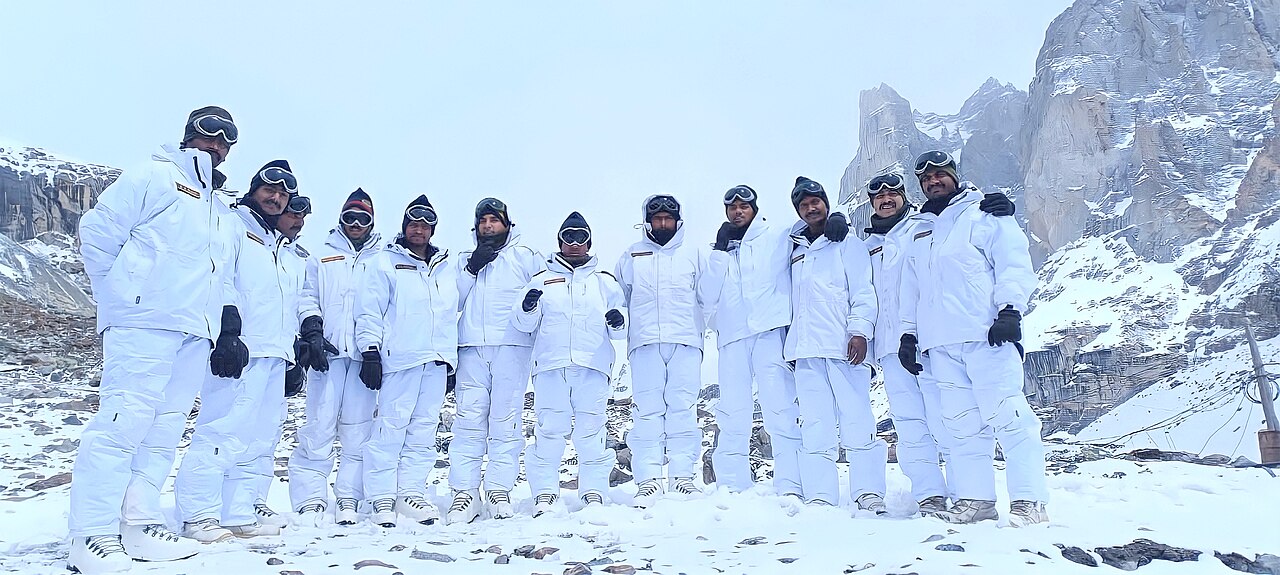 Indian Army soldiers on the Siachen Glacier
